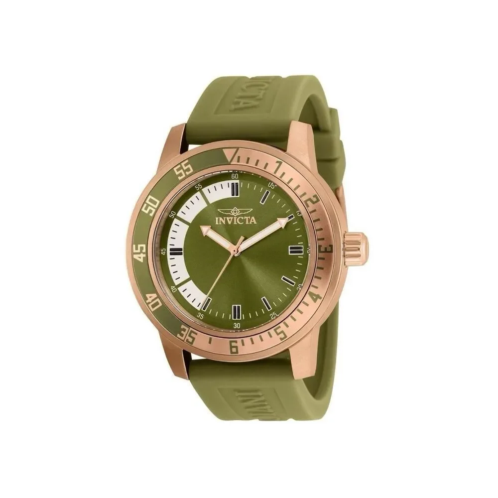Invicta Olive Green Dial with Rose Gold-Tone Case Men's Swim Watch 35685